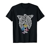 Skeleton Butterflies In My Stomach One Line Design Art T-Shirt