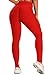 FITTOO Leggings Push Up Mujer Mallas Pantalones Deportivos Alta Cintura Elásticos Yoga Fitness Rojo S