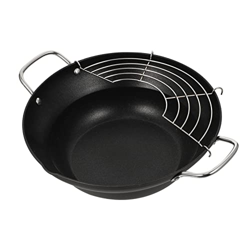 Gatuida Japanischer Tempura Frittiertopf aus Antihaft Mini Induktionsbräter Gleichmäßige Hitzeverteilung Vielseitig für Frittierte Speisen Platzsparend und Leicht für Zuhause