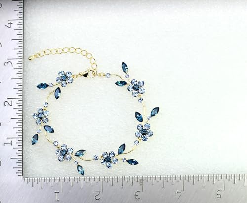Image of Faship Gorgeous Rhinestone Crystal Floral Necklace Earrings Set