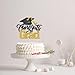 BOBYIYI Congrats Grad Cake Topper 2026 Graduation Party Decorations Class of 2026 Graduation Party Decorations for High School 2026 Grad Party Decor Black Gold Glitter