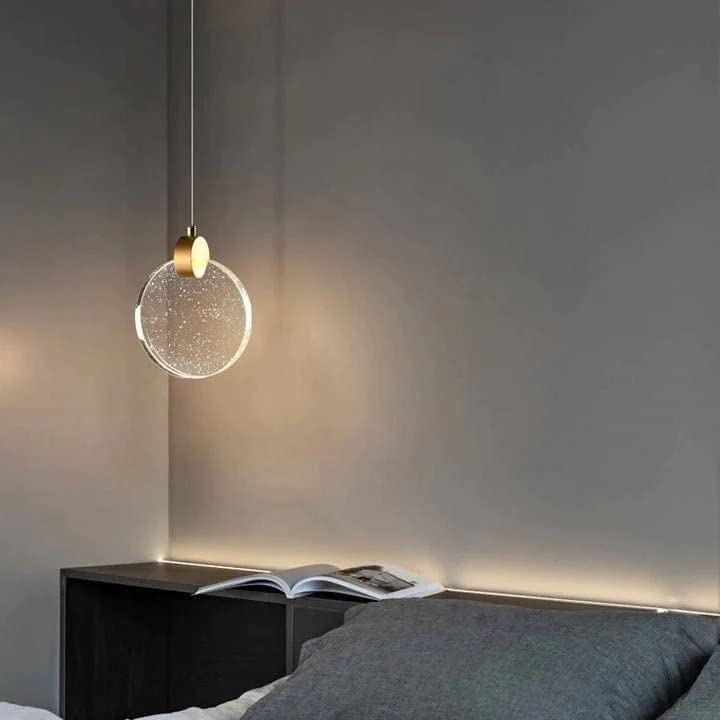 Harold Electricals Home Decorative Transparent Crystal Led Golden Hanging Pendant Light For Bedroom, Living Room, Café, Kitchen Island, Balcony With Inbuilt Led Chip -(Pack Of 1)-image-27