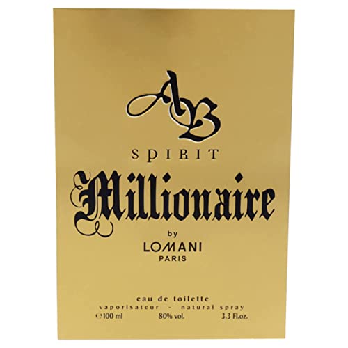 Lomani AB Spirit Millionaire Eau de Toilette Spray for Men, 3.3 oz, Pack of 2