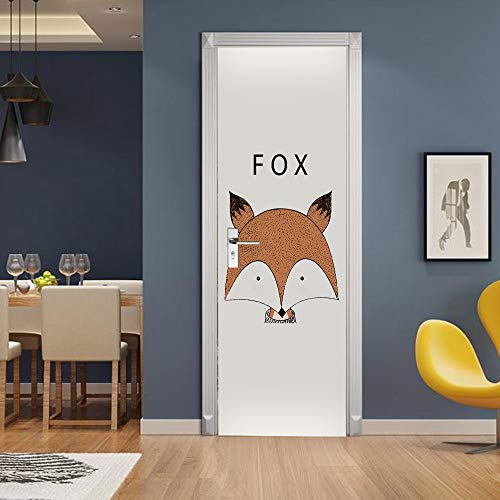 Sticker de porte renard pour créer un cocon doux en chambre d'enfant