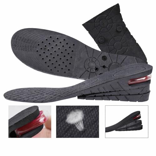 Image of QUINZEE Height Increase Insoles, 4-Layer Heel Orthotic Insoles Adjustable Comfortable & Breathable Elevator Lift Kit Up To 2cm To 9cm, Men Women Height Booster Insoles comfortable heel insole