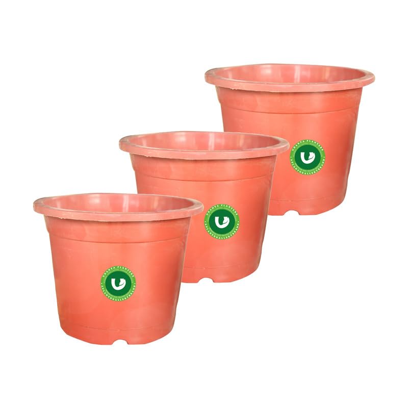 udanta Planter Nursery Pots 11 Inch for Garden - Qty 3pcs (Red) (B0C9LS998T) Amazon Price History, Amazon Price Tracker