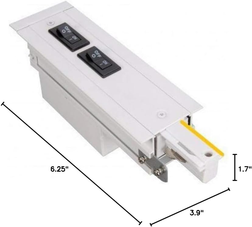 WAC Lighting WEDL-RTL-PT W Track Recessed Live End Connector