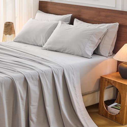 Image of Bedlifes 100% French Linen Cal King Bedding Set - 18-24 inch Extra Deep, 6Pcs | Soft & Durable, Breathable & Cooling, Flax Linen Sheet, OEKO-TEX Certified, Moisture Wicking, Easy Care, Machine Washable