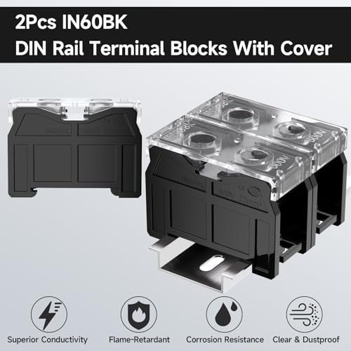 Terminales IN60BK 600V 90A con cubierta protectora contra cortocircuitos y sobrecargas 2