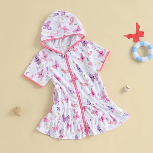 Hekkomird Girls Cover Ups for Swimwear Towel Poncho Kids Terry Cloth Swim Cover Up Toddler Hooded Beach Swim Robe3