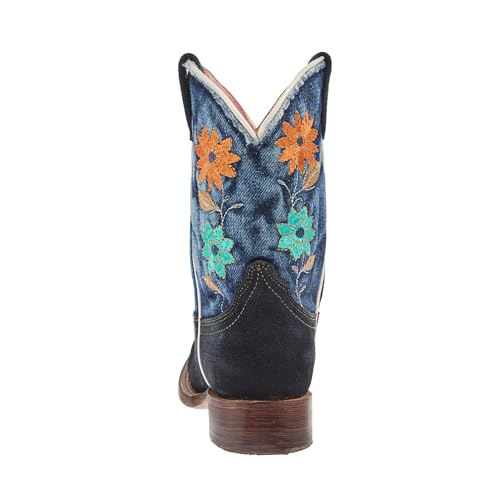 Roper Girls Flower Power (Toddler/Little Kid) Western Boot, Blue, 113