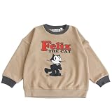 [FELIX THE CAT(フィリックス・ザ・キャット)] トレーナー 胸プリント キッズ ベージュ 160