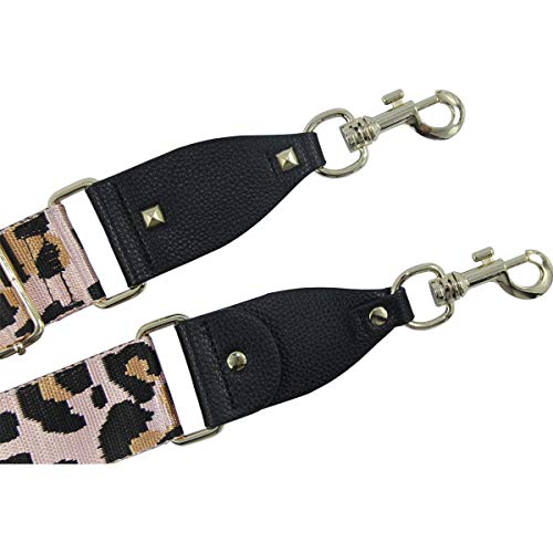 Image of Duwi Wide Purse Strap Multicolor Striped Guitar Style Strap Adjustable Canvas Crossbody Bag Strap