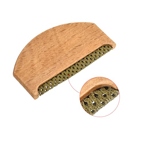 Peigne à pull dore de 75 mm en bois noble pour textiles délicats - 5