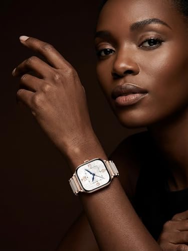 Image of V.R.HOPE Luxury Rose Gold Apple Watch Band for Women, Metal & Silicone