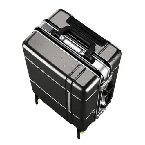 PANKERS Thickened Aluminum Frame Suitcase for Male Female Students Large Capacity Trolley Password Box Blue 28