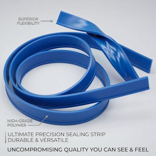 Image of 1 Meter Glass Wiper Replacement Rubber with Check Duster Cloth Free(Size-1Meter,Color-Blue,Material-Rubber)