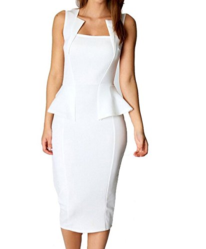 Robe sans manches XS blanc Yalí anti-chaleur fluide et opaque