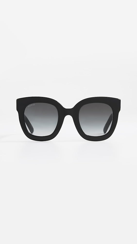 gon0208 さま Gucci Women's Urban Stars Rectangle Sunglasses, Black/Grey