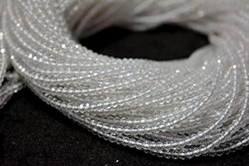 Quartz cristal perles facettées rondelles 2.5mm pour création bijoux DIY
