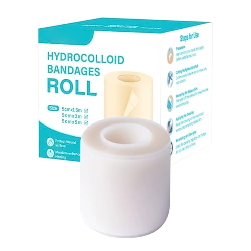 Rouleau Hydrocolloïde Pour Le Soin Des Plaies,strips Sutures Adhésives,pansement Cicatrisant,Feuilles Hydrocolloïdes Largeur 5 Cm, Patch Flexible À Découper Pour Types De Peau Voyage Natation