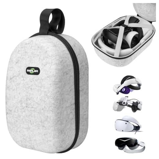 sarlar Large Hard Carrying Case Compatible with Oculus Meta Quest 3S/Quest 3/Quest 2/Pimax Dream Air & PS VR2 Gaming Headset, KIWI Design, BOBOVR M3/M2 Pro, SUPERUS, Saqico All Battery Head Strap