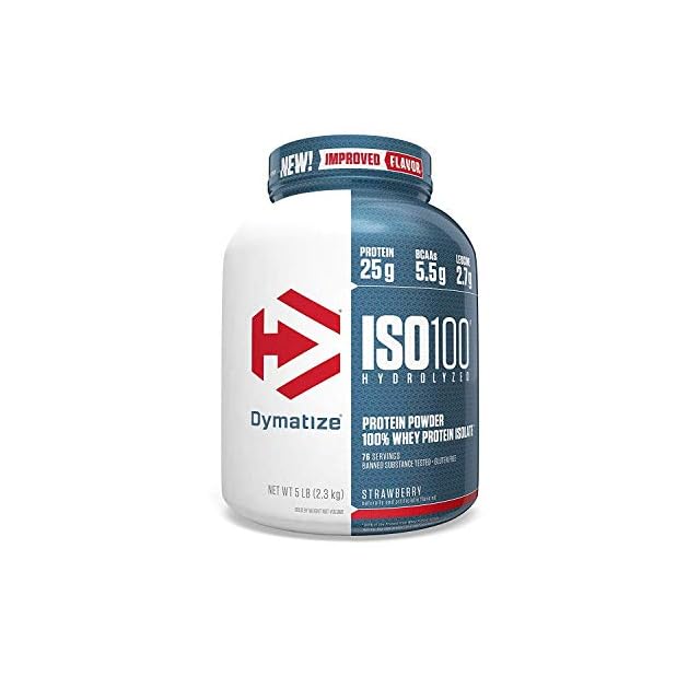 Dymatize ISO100 Hydrolyzed 100 Whey Protein Isolate Strawberry 5 lbs