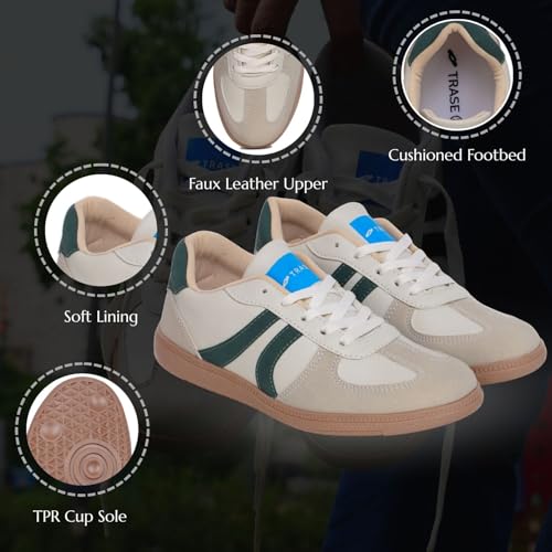 Image of TRASE Casual Sneaker Shoes for Women | Soft Cushioned Insole | Sneakers for Woman | Lightweight | Comfortable | Stylish, Trendy Girls and Women Sneakers with Laces