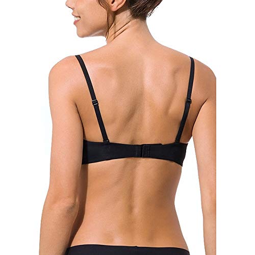 Skiny Damen Skiny Damen Multi Schalen Ohne Bügel Micro Essentials 1 B gelloser BH, Schwarz, 80B EU – Ansicht 3
