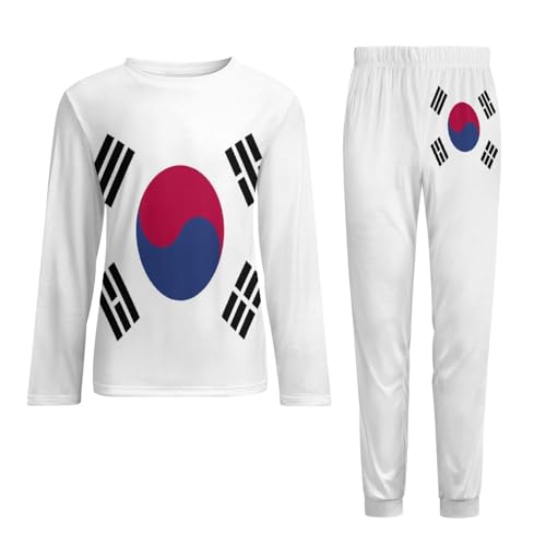 TAIZIYEAH Mens Pajamas Set Nicaragua Flag Nightwear Sleepwear Long Sleeve Top Bottom Warm Plus Size4