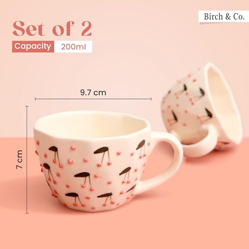 Image of Cups & Mugs - Coffee Mugs Set of 2 - Tea Cup - Ceramic Coffee Cup, Elegant Gift Pack, Microwave and Dishwasher Safe, Stylish Modern Design for Home & Office,PinkPop Cup