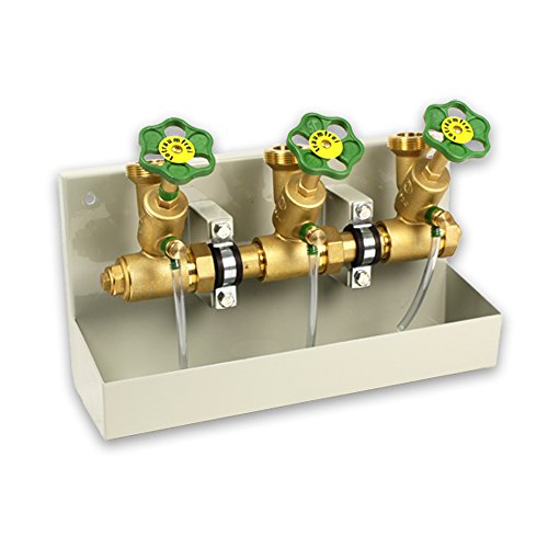 SCHLÖSSER Kompakt-Wasserverteiler mit 3 Abgängen 1 1/2''AG [DN40] und Entleerungswanne