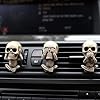 Wlinfetity Car Air Freshener Clips 3 Pack, Resin Skull Shaped Vent Diffuser for Car Interior, Compatible with Most Vehicle Air Vents, Scented Tablet Holder with Easy Install No Fall Off Design #1