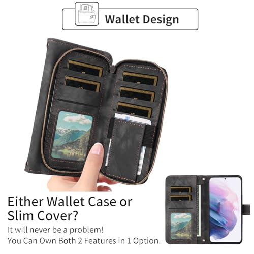 Coque Samsung S21 Plus fermeture éclair protection écran 21S+ noir - 3