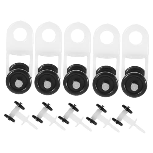 Alipis 20piezas Rodillos Para Rieles De Cortina De Plástico Silenciosos Ruedas Para Carriles De Doble Curva Accesorios De Pista Para Cortinas De Techo Resistentes y Fáciles De Instalar