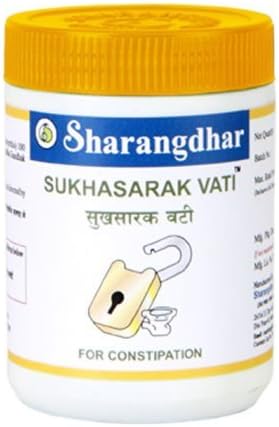 Sharangdhar, SUKHASARAK VATI, 60 Tablets, Ayurvedic Laxative