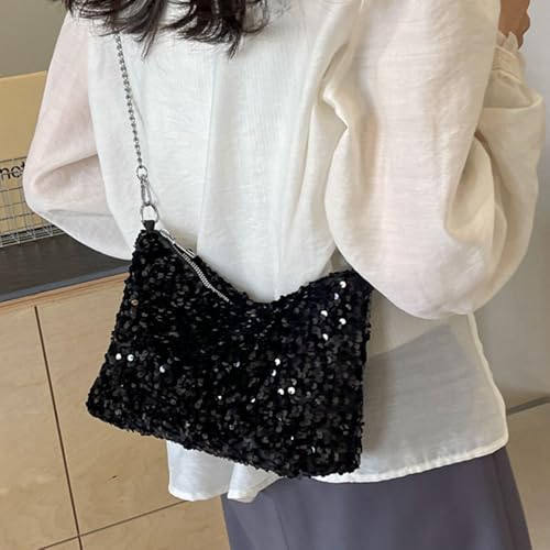 Octwine Shinny Sequin Bag Bucket Purse Handbag Shoulder Bags Pink Crossbody Bag Party Prom Crossbody Bag for Women3