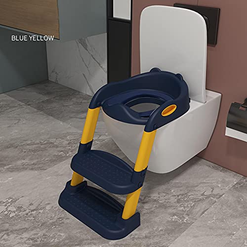 Kindertoiletbril voor kinderen, toiletbril, peutertoilet, trainingsstoel, ladder, met stevig, antislip, brede stap en… - Afbeelding 5