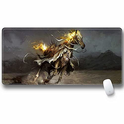 Tapis de souris gaming XXL 1000x500 mm surface haute précision et motif animal abstrait