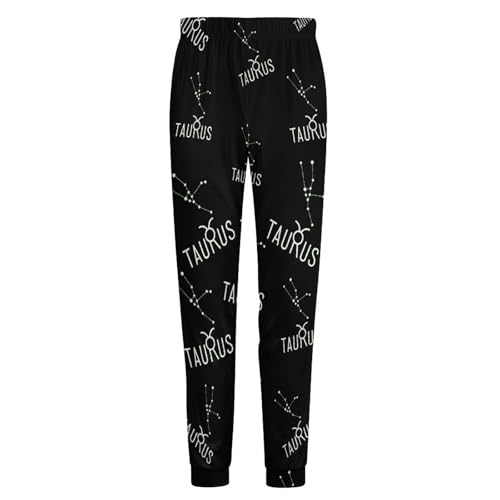 Taurus Constellation Soft Mens Pajama Pants Sleepwear Warm Lounge Sleep PJ Bottoms with Pockets4