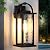 pasentel 15" Outdoor Wall Light Fixtures, Exterior Matte Black Wall Sconce with Water Ripple Glass, Anti-Rust Waterproof Outdoor Porch Lights, Outdoor Lighting for Entryway, Patio, Garage, Doorway