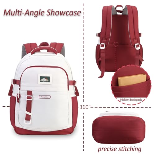 School Backpack for Teen Girls Aesthetic Laptop Student Bookbag for Middle High School and College2