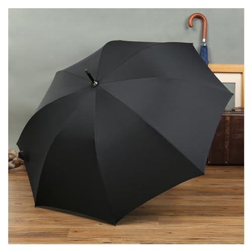 Parapluie de voyage CMBSSTFC contre le vent avec poignée bois ergonomique