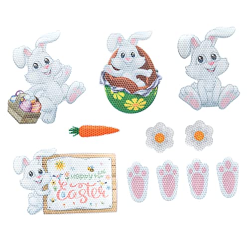 Pegatinas magnéticas de Pascua para coche con conejos y zanahorias