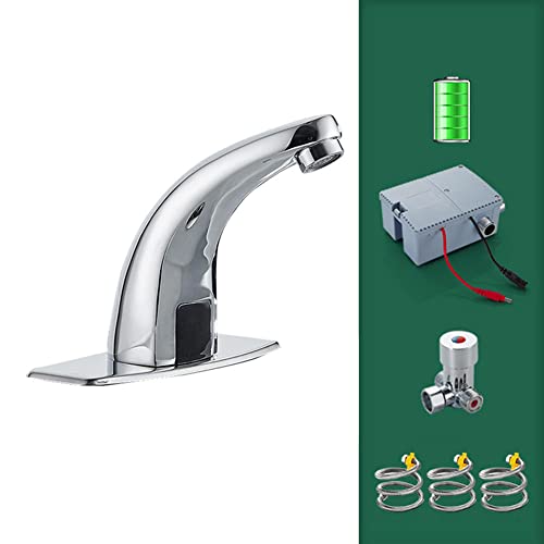 Grifos lavabo automáticos anticanclín con sensor monomando cromado para evitar manchas 3