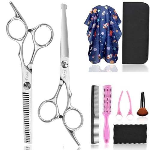 Hair Cutting Scissors Kit for Kids, Fcysy 6 in Children Safety Round...