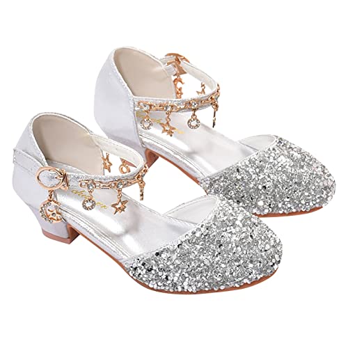 Shoes Girls Low Heel Dress Shoes Sparkle Mary Jane Flower Girls Wedding Birthday Party Prom Sandals Toddler