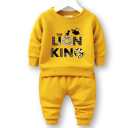 Image of Minicult Kids Cotton Co-ords Full Sleeve Sweatshirt and Pant Set with Character Print