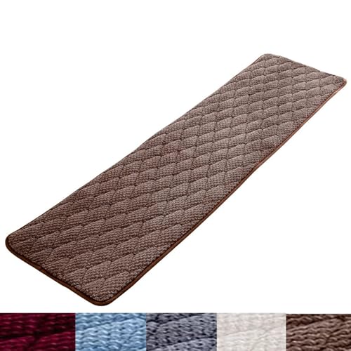 PLCIVSA Cojines para Bancos Interior/Exterior Antideslizante Cojín para Banco,Desmontable,Lavabile,para Bancos y Columpios de Jardí,Comedor(Coffee,30x120cm)