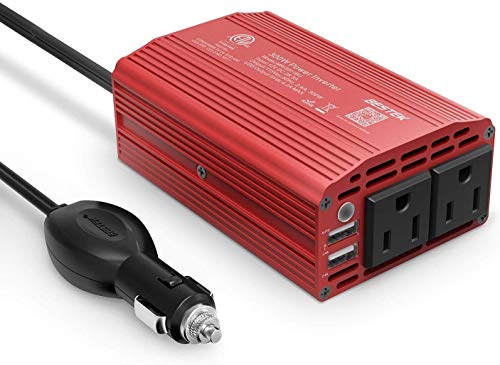 BESTEK 300W Power Inverter DC 12V to 110V AC Car Adapter with Vertical Cube Mountable Power Strip